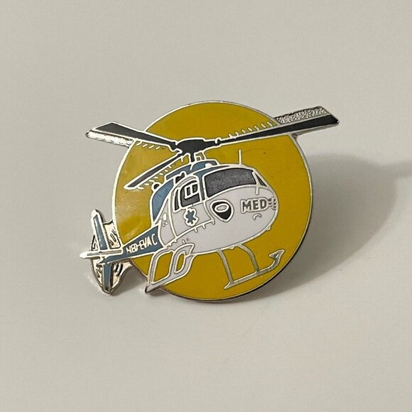 Med Evac Air Care Team Rescue Medical Helicopter Pin Pinback - Picture 9 of 9